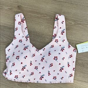Floral Pink Crop Top